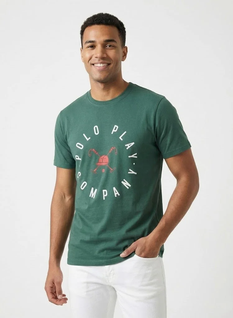 Polo Play Mens Graphic T-shirt -GREEN